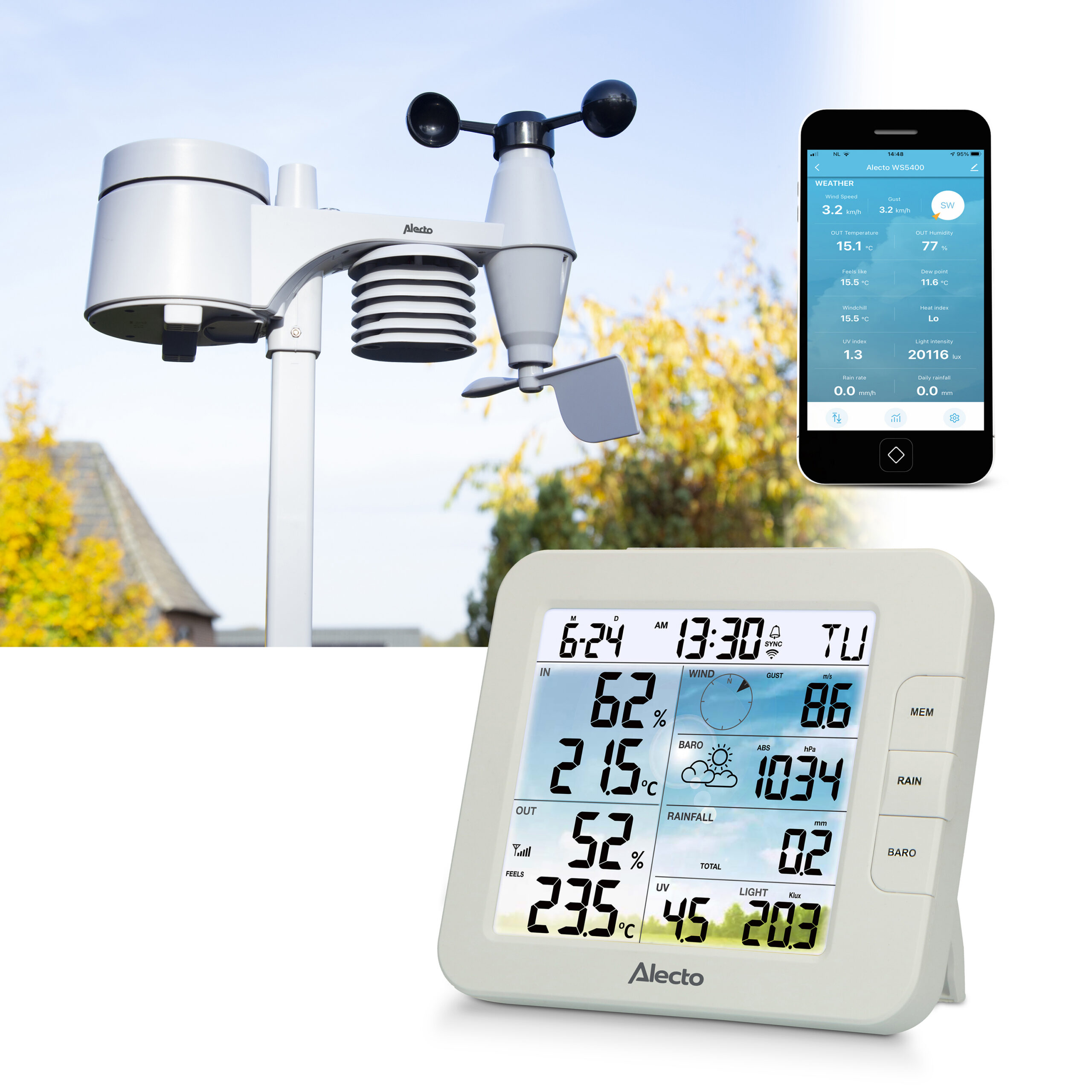 ESTACION METEOROLOGICA 8 / 1 WIFI ALECTO - Imagen 2