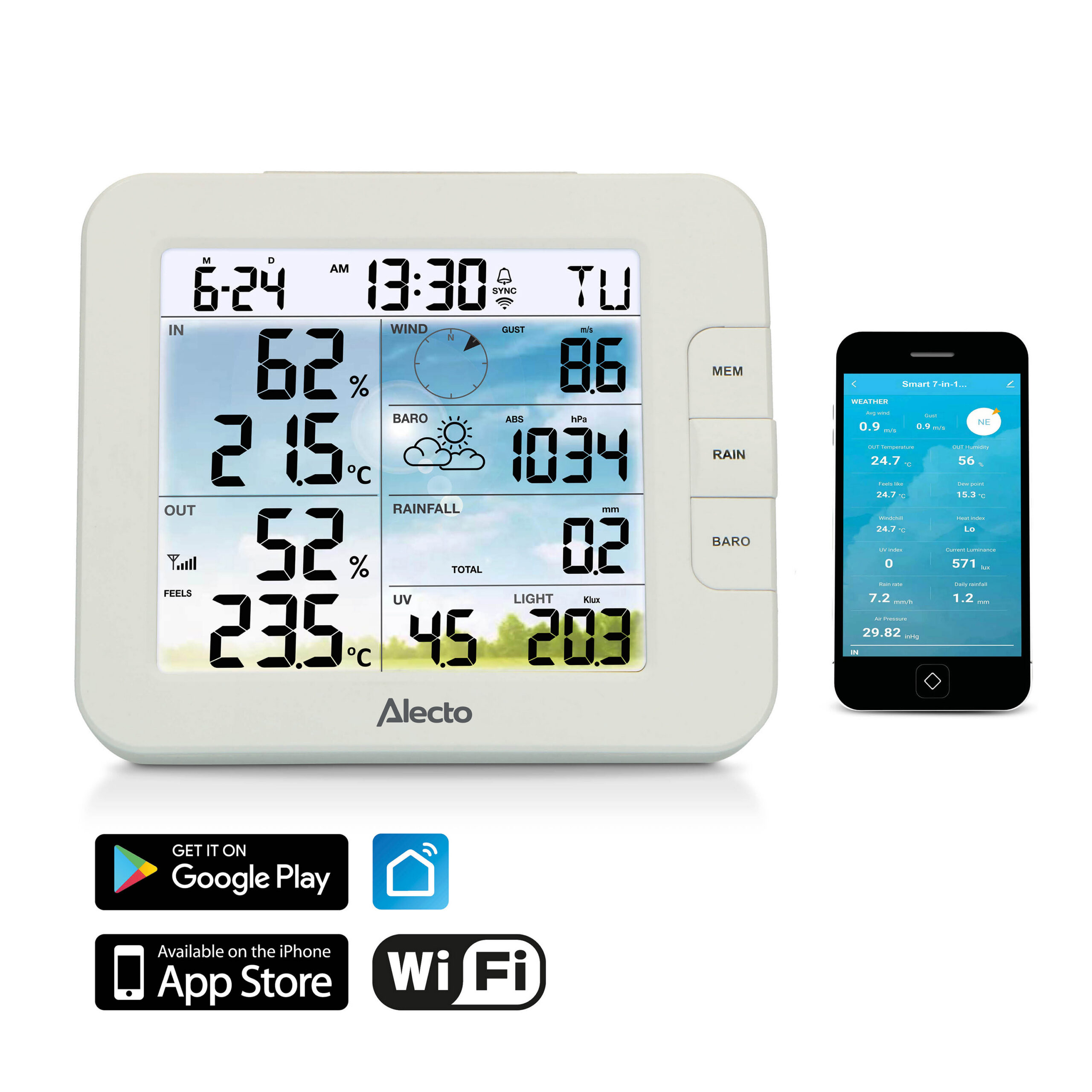 ESTACION METEOROLOGICA 8 / 1 WIFI ALECTO - Imagen 4